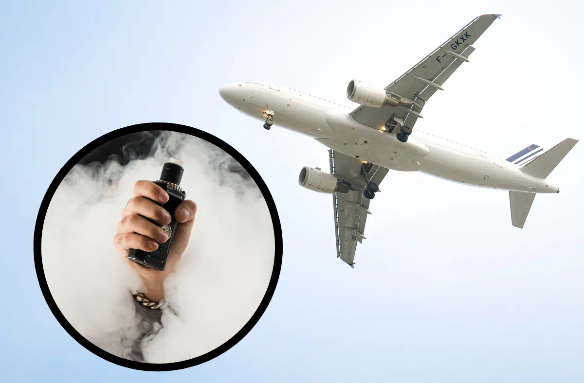 płonący e-papieros, dymiący vape, panika na lotnisku, ochrona z gaśnicą - Panika na pokładzie samolotu. Wybuchł e-papieros jednego z ...