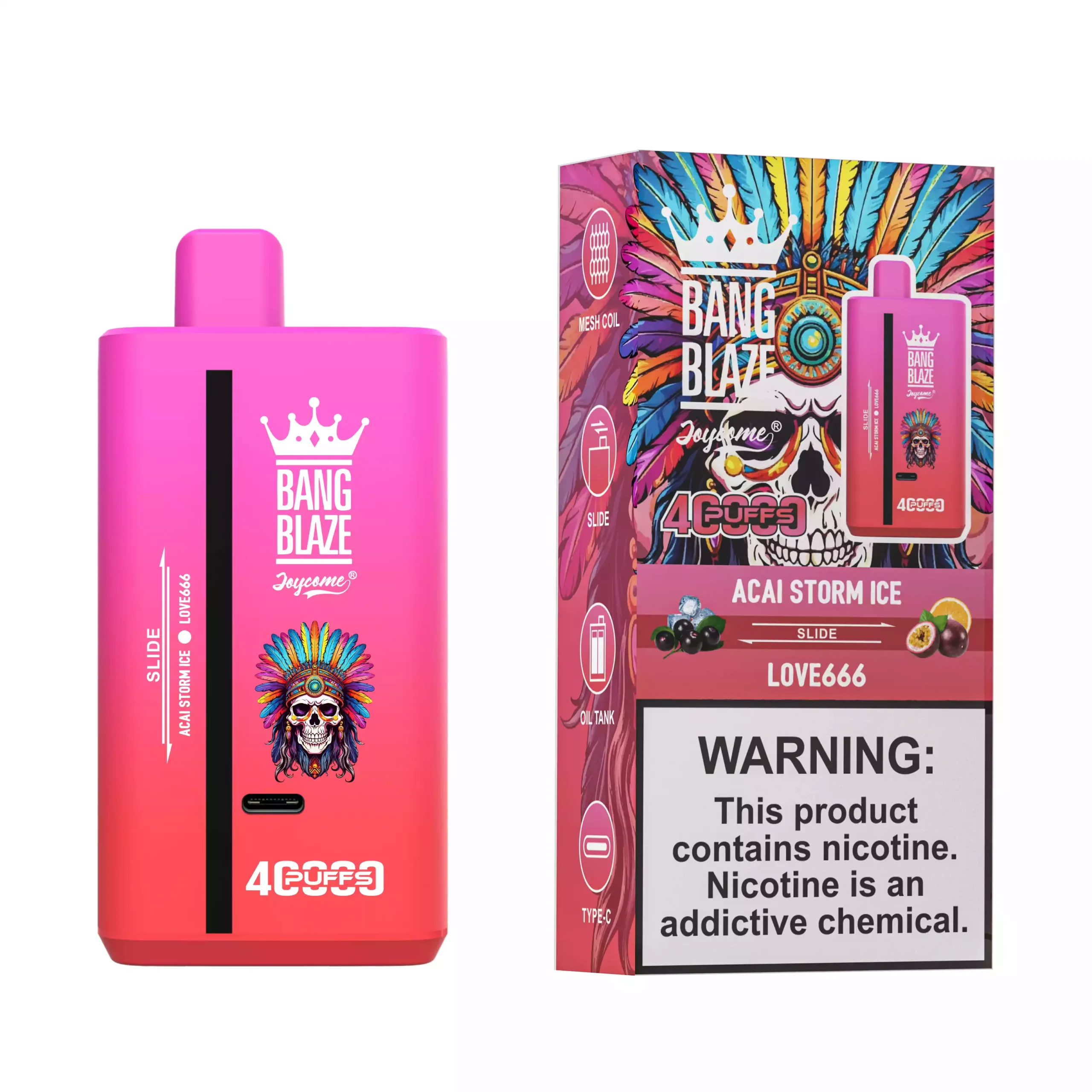 Bang Blaze 40000 Dual Flavor, e-papieros z dwoma smakami, przełącznik smaków vape, innowacyjny e-papieros, podwójny liquid vape - BANG BLAZE 40000 Puffs DSK041 Dual Flavor Low Nicotine Bulk Buy ...