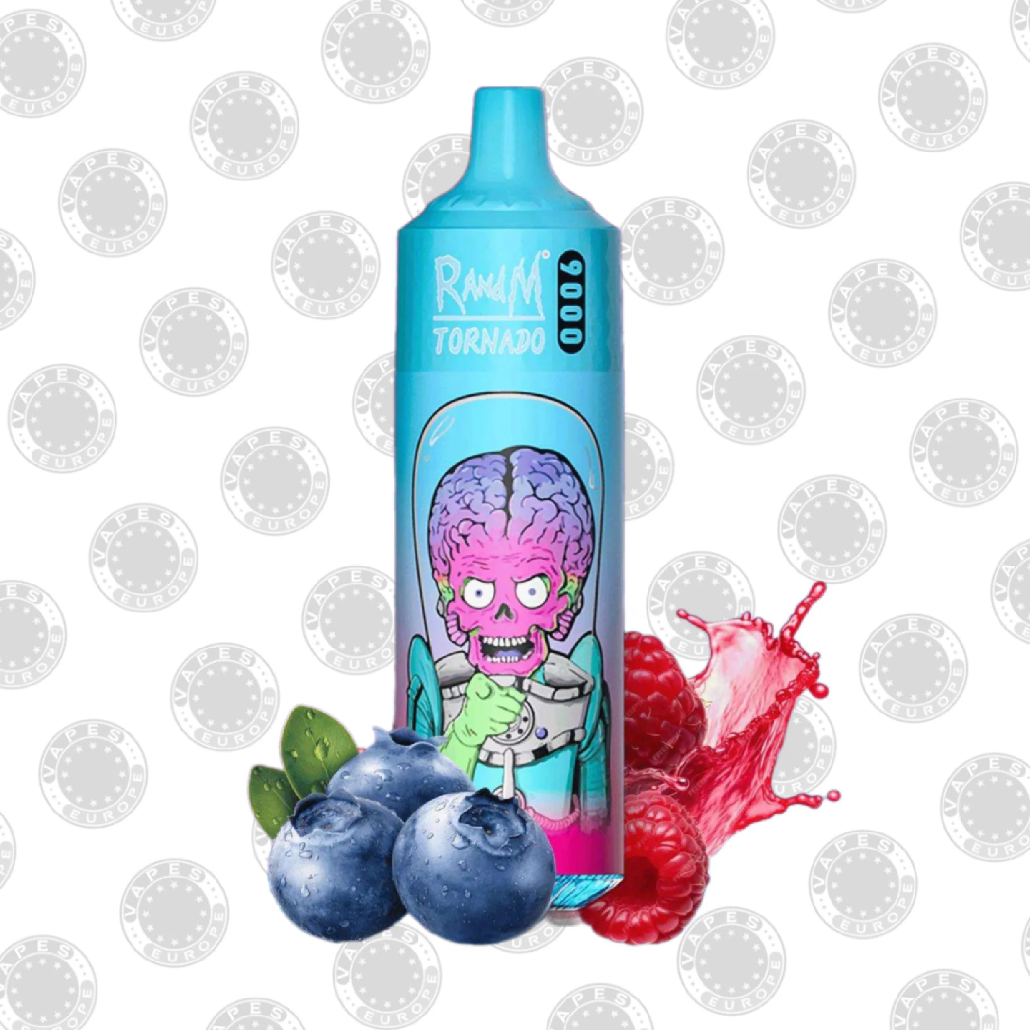 Blue Razz składniki, idealny balans smaku vape, jagoda malina mentol vaping, kompozycja smaków e-papieros - RandM Tornado 9000 - Jagoda Malina | 18,99 £