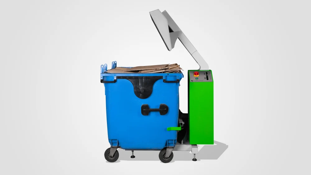 śmieciarka prasa zgniatająca, mechanizm kompresji śmieci, zgniatarka odpadów, e-papieros pod naciskiem - Kompaktor zgniatarka prasa do odpadów komunalnych w kontenerach do ...