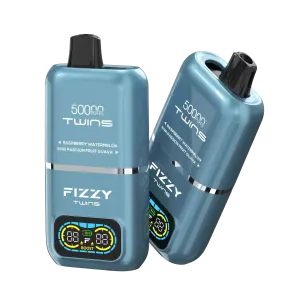 Fizzy Twins Dual Tank, e-papieros system podwójnych zbiorników, 50ml liquid vape, długodystansowy e-papieros, budowa wewnętrzna vape - Fizzy Twins 50000 Puffs Dual Tank Double Flavor 12 Colors 2% 5 ...