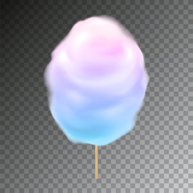 Płuca wata cukrowa, e-papieros chmury, cukier płuca, wapowanie słodycze mit - Kolorowa wata cukrowa na patyku. Słodka puszysta przekąska ...