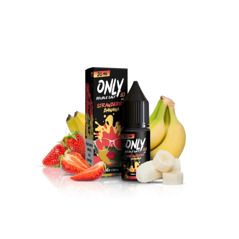 Strawberry Banana vape, Hifancy 45k truskawka banan, koktajl truskawkowo-bananowy, e-liquid kremowy, świeże owoce smoothie - Liquid Only Double Salt 10ml - Strawberry Banana 20mg (A25)