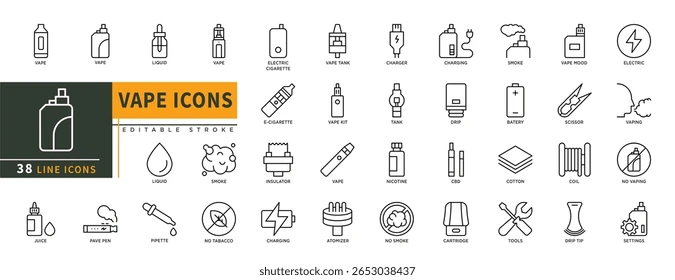 ikona pierwszej pomocy vape, alarm e-liquid, zaniepokojona osoba vape - 2+ Thousand Vape Juice Icon Royalty-Free Images, Stock Photos ...