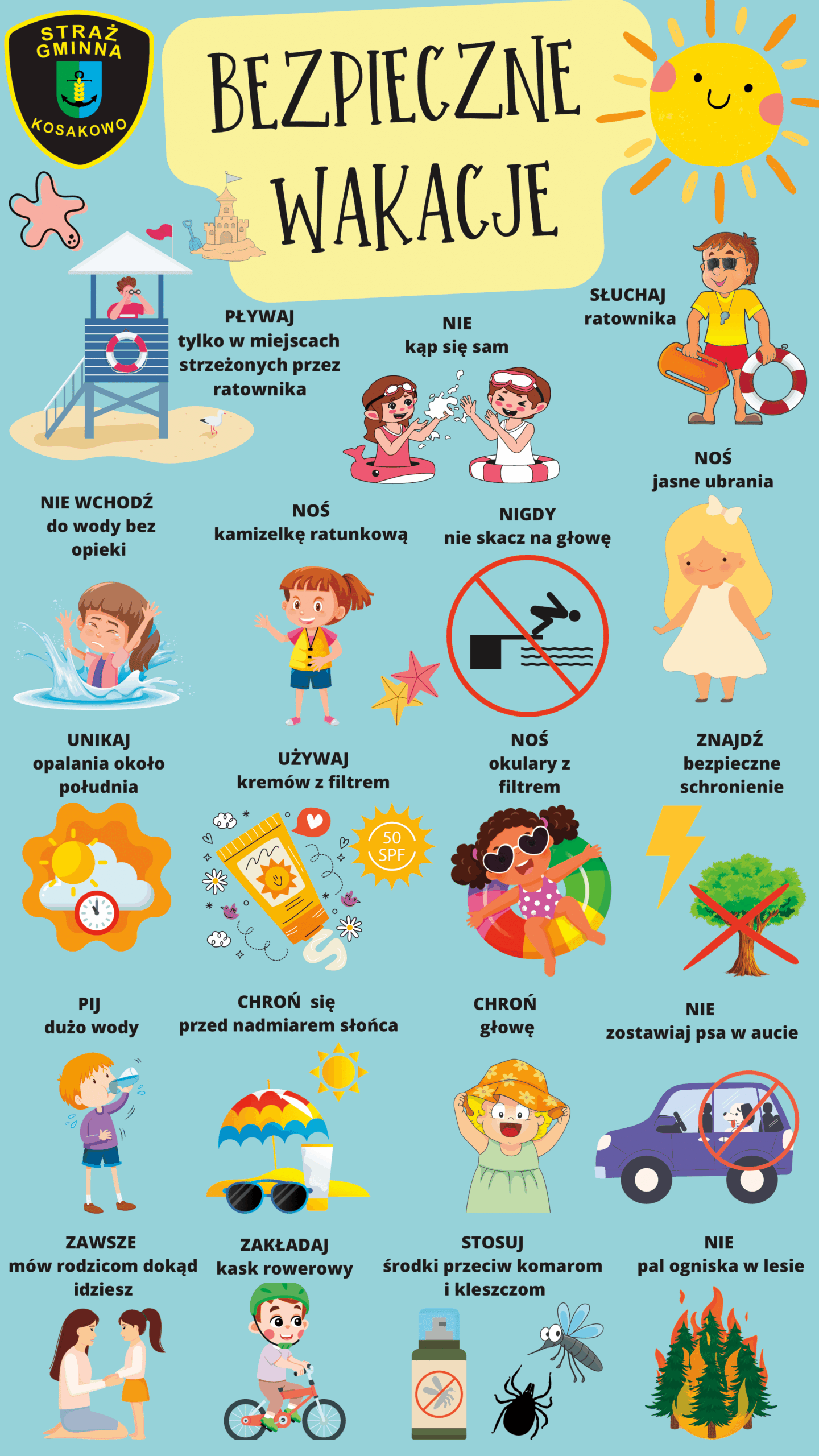 bezpieczne - Akcja Bezpieczne wakacje – Jestem Bezpieczny! - :: Gmina Kosakowo ...