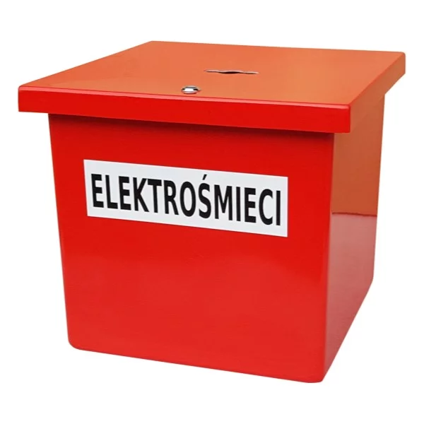 pojemnik na elektrośmieci w sklepie, recykling baterii market, kosz na zużyte e-papierosy supermarket - Pojemnik na elektrośmieci / baterie i akumulatory 65l