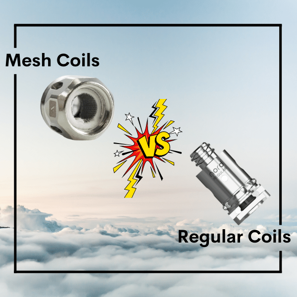 równomierne parowanie liquidu vape, porównanie grzania Mesh Coil vs tradycyjny, gęsta chmura vape, technologia równomiernego grzania e-papierosa - Mesh vs Regular Vape Coils: Which One Should You Use? | Vaperite