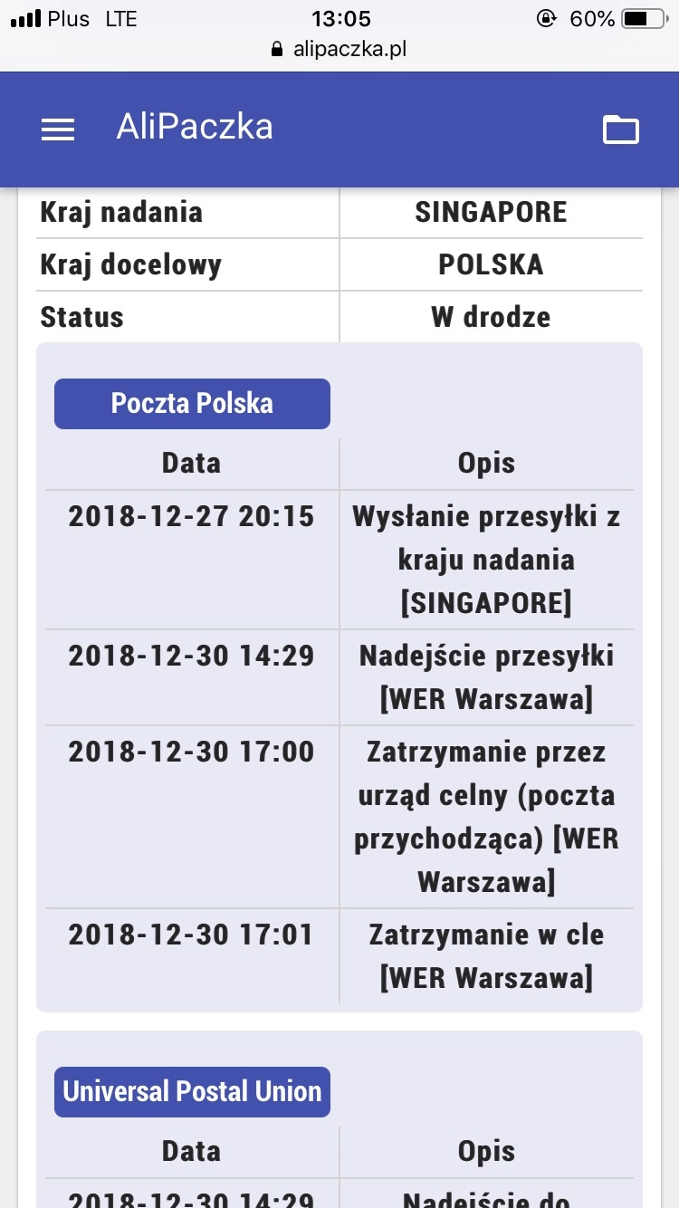 śledzenie przesyłki zatrzymane przez celników, aplikacja tracking status Held by Customs, czerwony komunikat celny, status przesyłki e-papieros - Jak wygląda status śledzenia przesyłki zatrzymanej przez urząd ...