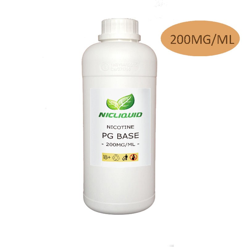 baza nikotynowa w zamrażarce, mrożony liquid obok pierogów, przechowywanie nikotyny na zimno - 200mg/ml PG nikotynowa baza 丨250ML/500ml/1000ML