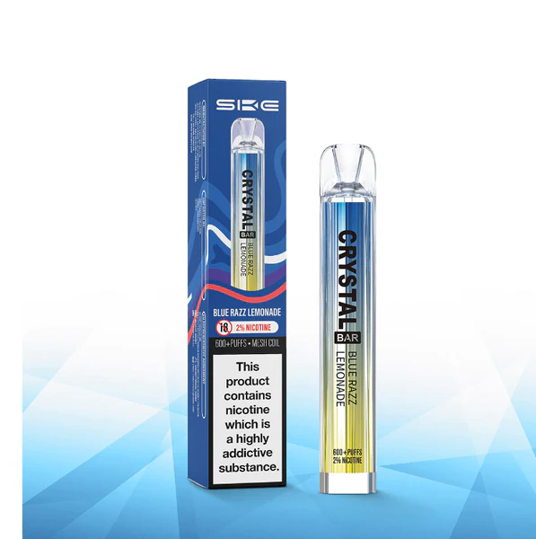 SKE Crystal Bar Blue Razz ice, krystaliczny e-papieros malinowy, lodowy smak vape, chłodny Blue Razz Crystal - SKE Crystal Bar Blue Razz Lemonade | Pouches.eu