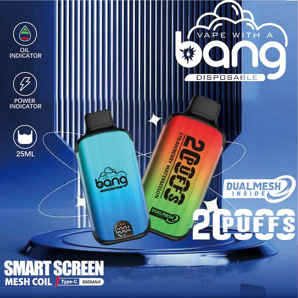 Ewolucja wyświetlaczy e-papierosów, dioda LED vape, Smart LED e-papieros, ekran cyfrowy vape, interfejs użytkownika e-papierosa - BANG BOX 18000 Puffs Jednorazowe Vape - GleeVape