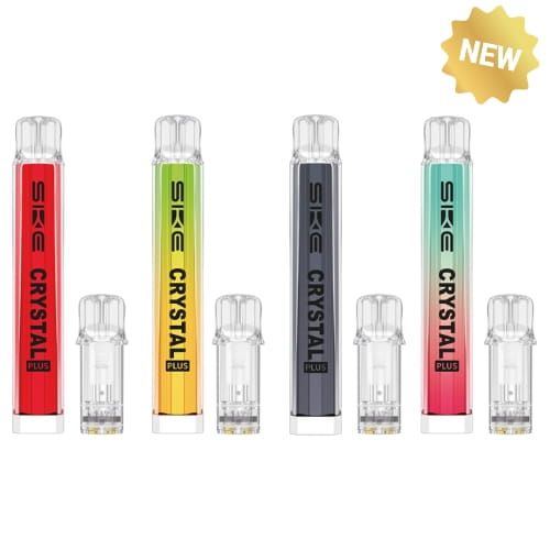 e-papierosy ładowanie USB-C, Elf Bar Elfa bateria 500 mAh, SKE Crystal Plus bateria 400 mAh, pod system ładowanie - Crystal Plus Urządzenie bateria + POD 600 20MG - Born To Vape