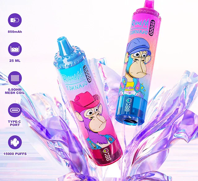 duży jednorazowy e-papieros, RandM Tornado 15000 puffs, wygodny vape jednorazowy - randm tornado 15000 hurtem | pudełko 10 sztuk