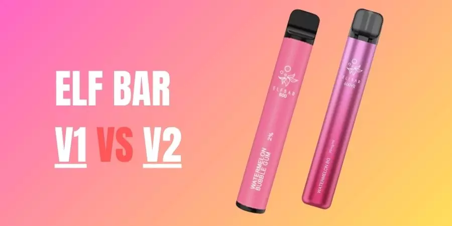 Elf Bar V1 vs V2 porównanie, e-papierosy jednorazowe obok siebie, Elf Bar generacje - Elf Bar 600 V1 vs. V2: What is the difference? | Xmania.eu