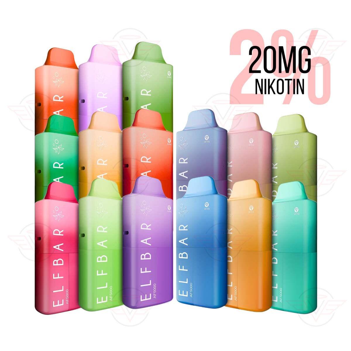 Elf Bar AF5000 e-papieros vape jednorazówka smukły design automatyczne napełnianie powerbank kształt - Elfbar AF5000 - 20mg Nicotine Salt - Hybrid Vape P