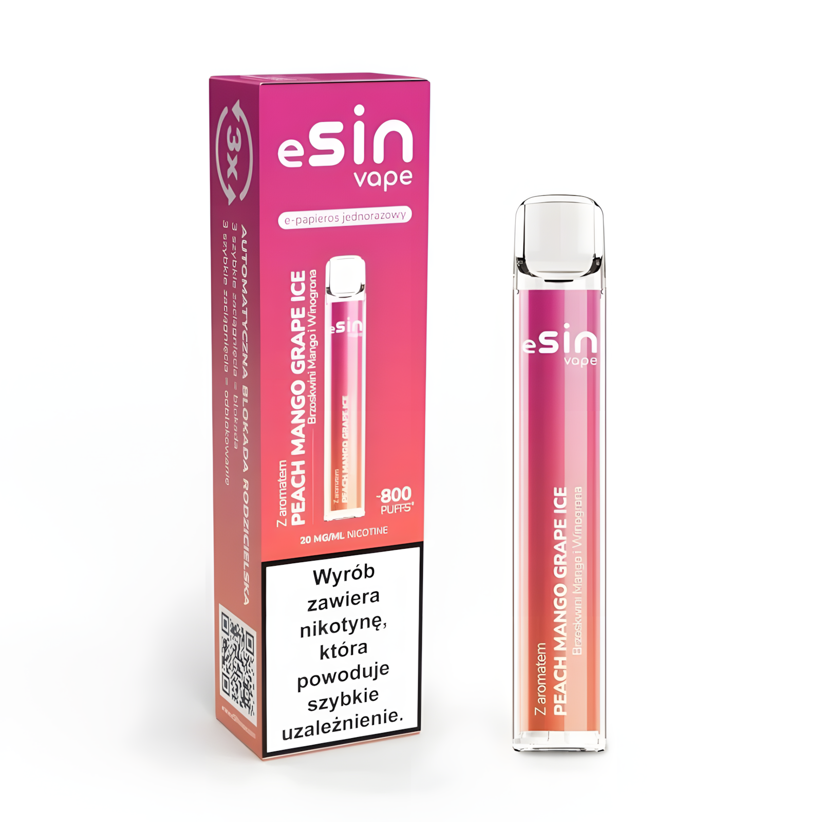 Esin Vape 800 puffs, testowanie małego vape, próbka e-papierosa, smart shopper vape strategia - Vape 800 Puffs za parę zł? Tylko Esin!