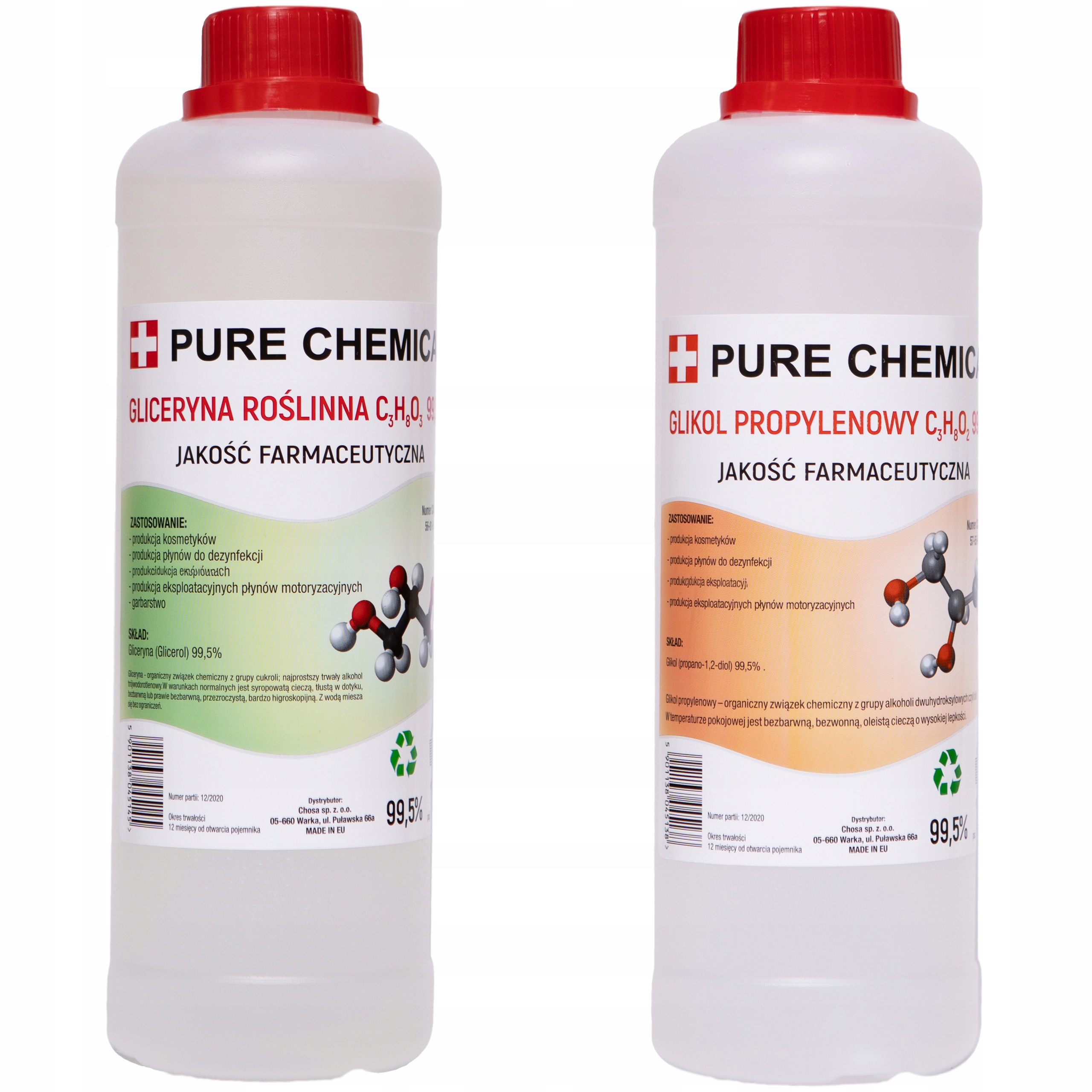 Gliceryna Roślinna VG e-papieros składnik, lepki aerozol vape - Zestaw gliceryna + glikol Pure Chemical 1 l (5901138048191) • Cena ...