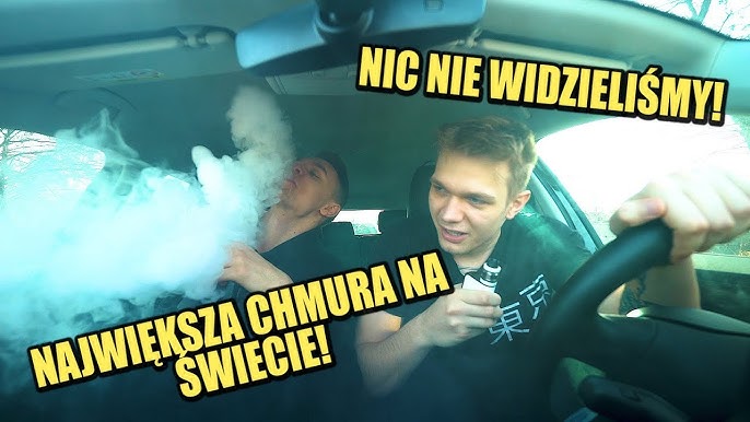 samochód vape ogromna chmura, gęsta mgła e-papierosa w aucie, kierowca nie widzi drogi, niebezpieczne wapowanie w aucie - VAPUJEMY W ZAMKNIĘTYM AUCIE *NAJWIĘKSZA CHMURA NA ŚWIECIE*