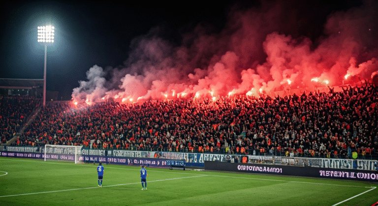 jak kibice wnosza race na stad