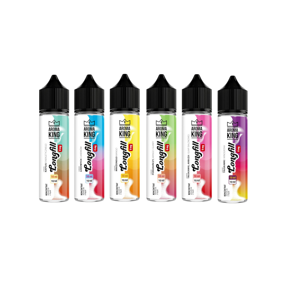 Aroma King Longfill jednorazówka porównanie, detektyw lupa, tajemnica smaku vape - Longfill Aroma King 10ml – Intensywny Smak e-Liquidu