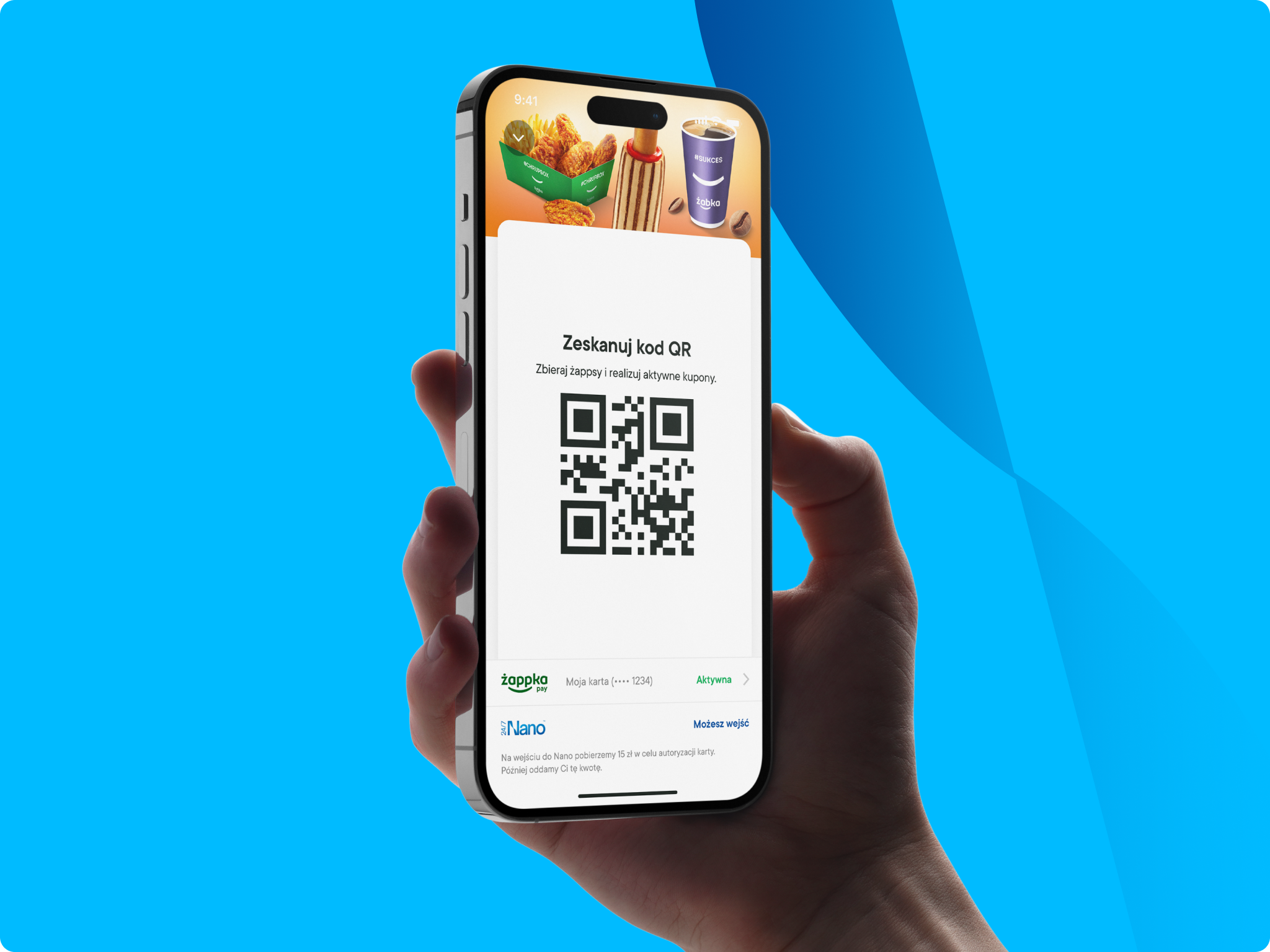 skanowanie kodu QR Żappka, zbieranie żappsów, płatność aplikacją Żabka, klient przy kasie w Żabce - Zmiany w Żappce – jednym kodem QR otworzysz Żabkę Nano i ...