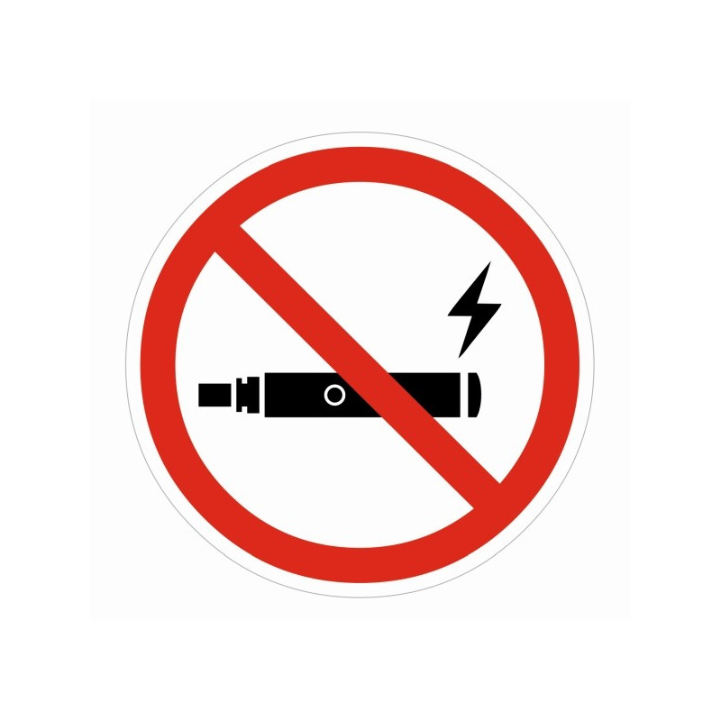 zakaz palenia e-papieros autokar FlixBus znak no vaping - Naklejka Zakaz palenia e-papierosów ZPE03b