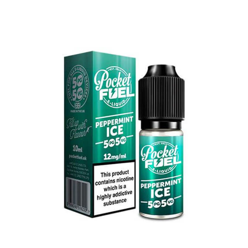 Peppermint vape, menthol e-liquid, extreme cool vaping, ice effect vape, mięta pieprzowa mentol e-papieros - Peppermint Ice Pocket Fuel E-Liquid 50/50 10ml | Vapouriz