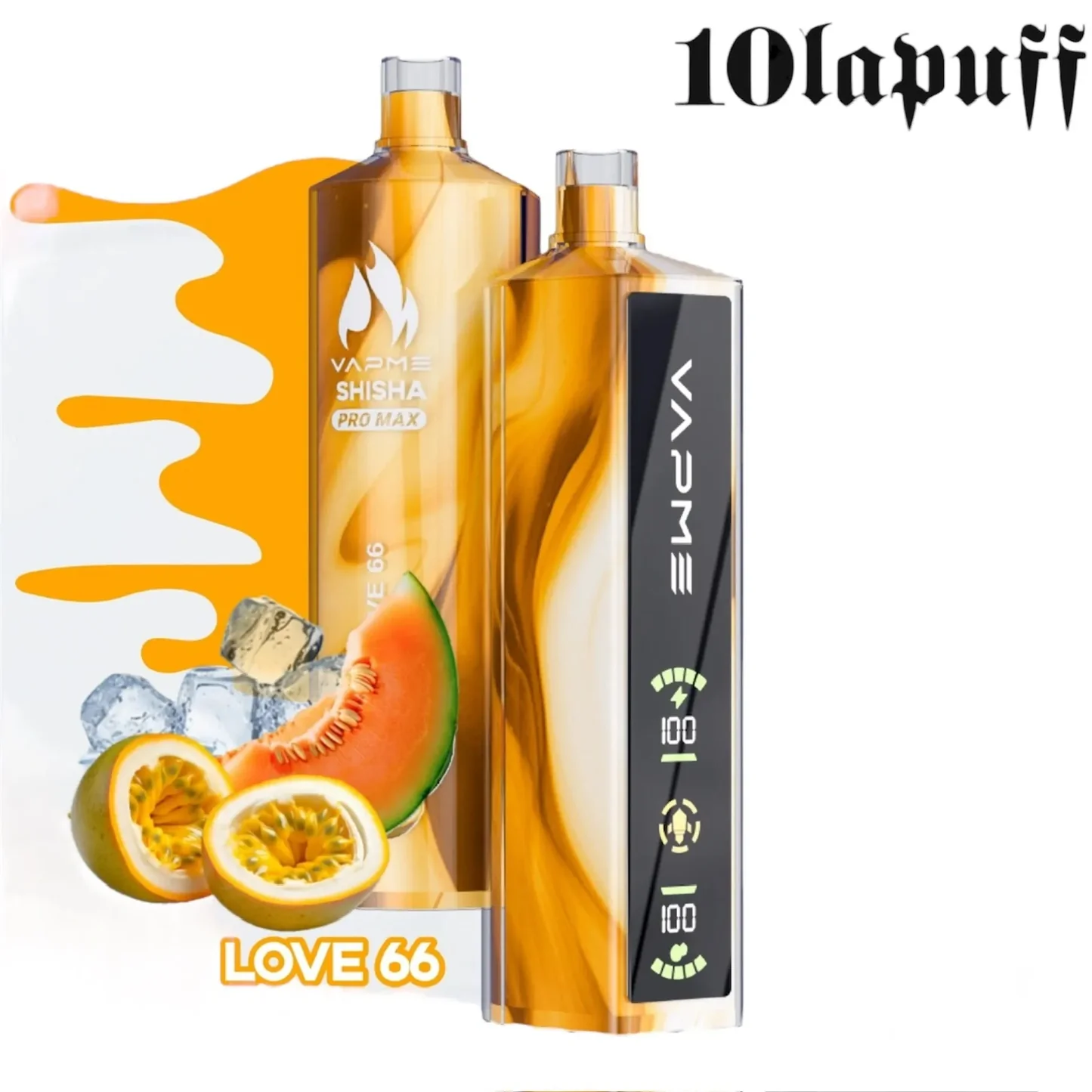 Love 66 smak shishy, Hifancy Dream Love 66, melon marakuja mięta kwiaty vape, najlepszy smak e-papierosa - PUFF 20000 SHISHA PRO MAX VAPME - Love 66 – 10lapuff