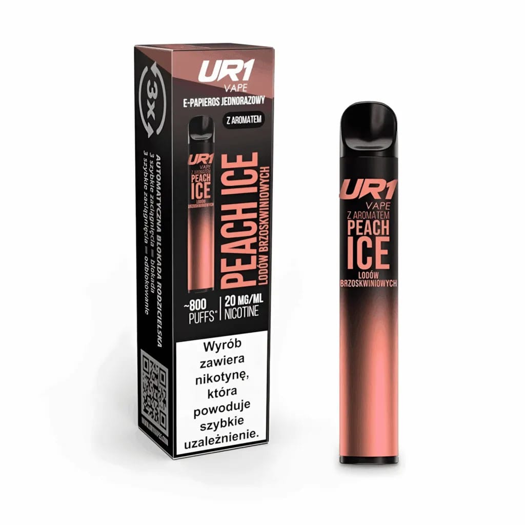 dyskretny e-papieros MTL, mały pod system vape, e-papieros o niskiej produkcji pary, Ur1 Vape 800 Puffs - UR1 Vape 800 Puffs Jednorazowy Vape - VapeDream