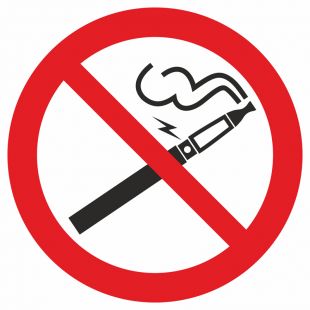 Strefa czerwona wapowanie, zakaz e-papieros, mandat symbol, stop vaping - Zakaz palenia papierosów elektronicznych - znak bhp zakazujący ...