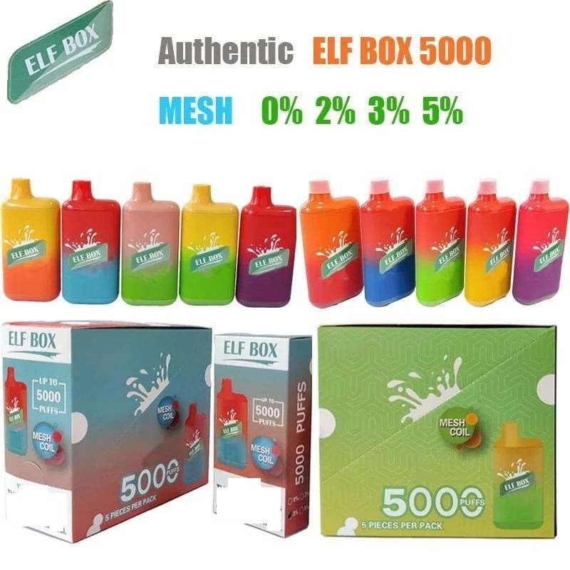 Elf Bar BC5000, jednorazowy e-papieros, vape, owocowe smaki vape, popularny vape Polska - ELF BOX 5000 Puffów Jednorazowa Waporyzator E Papieros Hurt ...