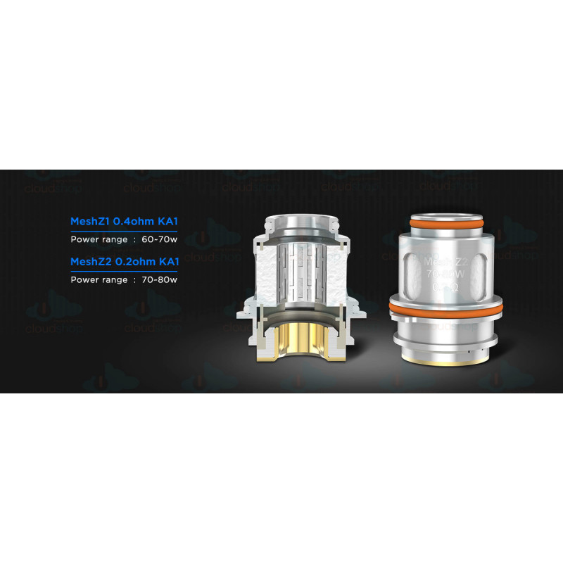 grzałka mesh coil 1.0 ohm, technologia vape, budowa e-papierosa, siatka grzewcza, wewnętrzne elementy vape, inżynieria smaku e-liquid - Grzałka Geek Vape Mesh Z1 0,4ohm
