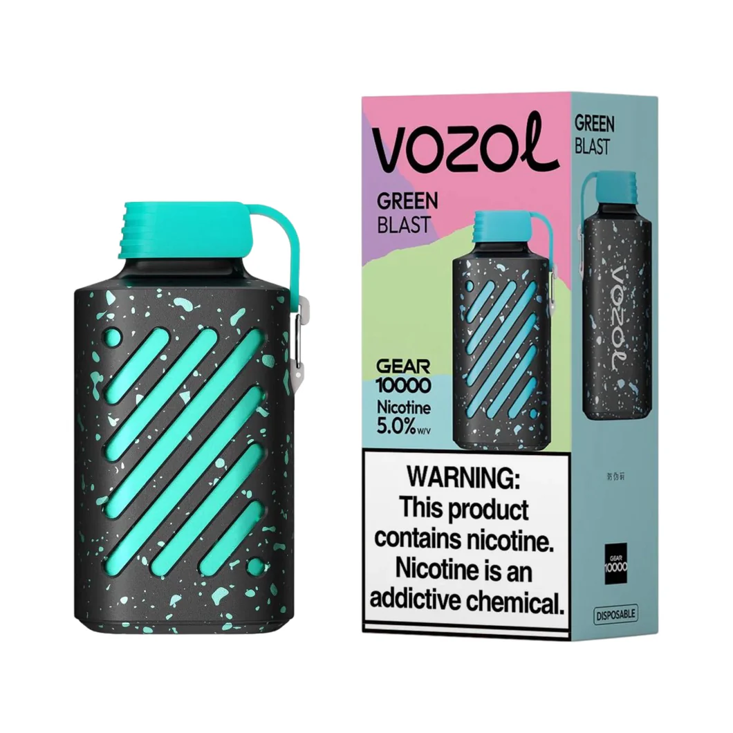 Vozol Gear 10000 e-papieros design taktyczny outdoor - Green Blast - Doświadczenie jednorazowego vapu Vozol Gear 10000