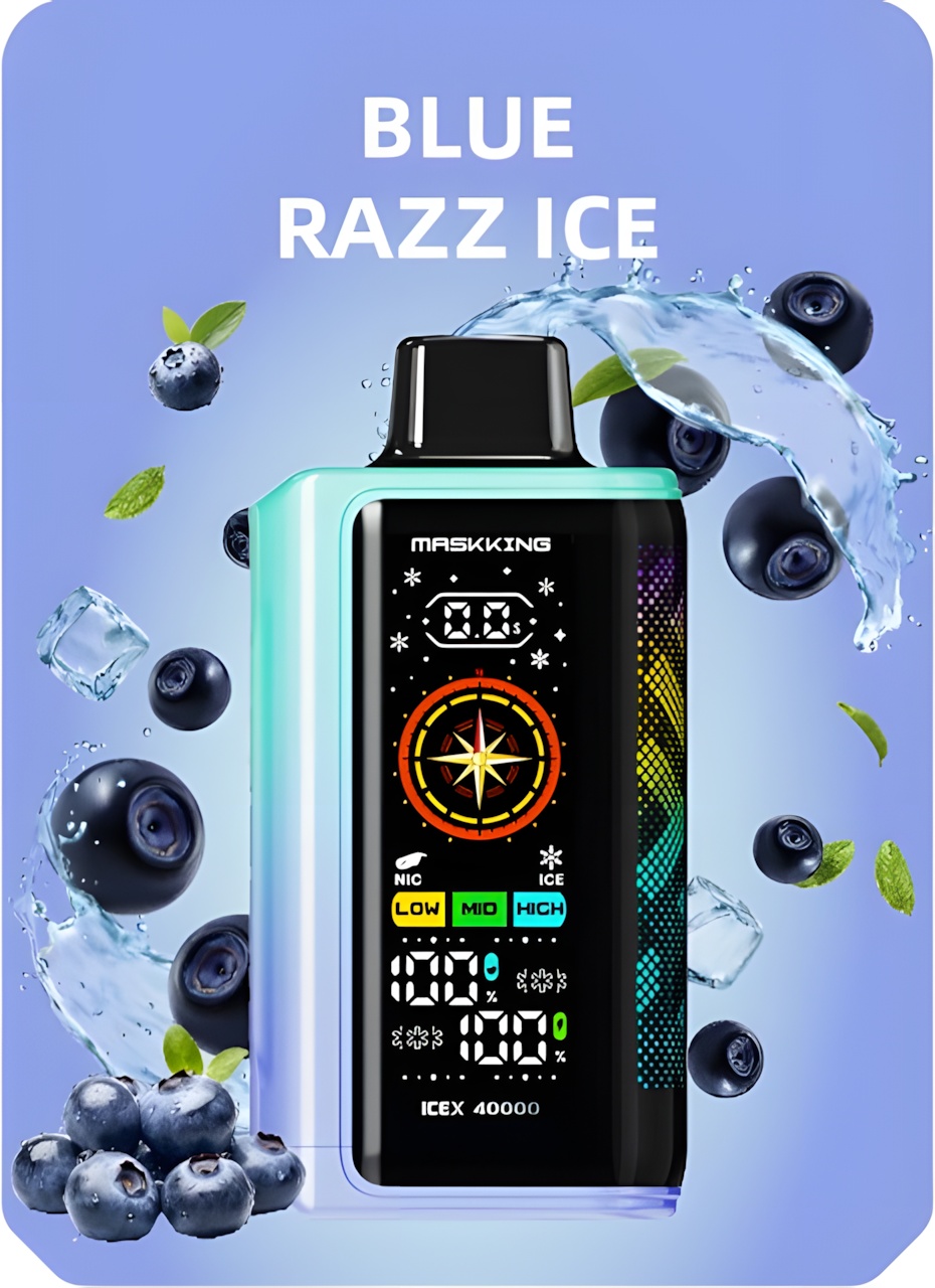 e-papieros 40000 buchów, Maskking ICEX duża pojemność, vape long-lasting puffs, rekordowa liczba zaciągnięć - Maskking ICEX 40000: Najlepszy Wybór 2026 - 40 000 Zaciągnięć