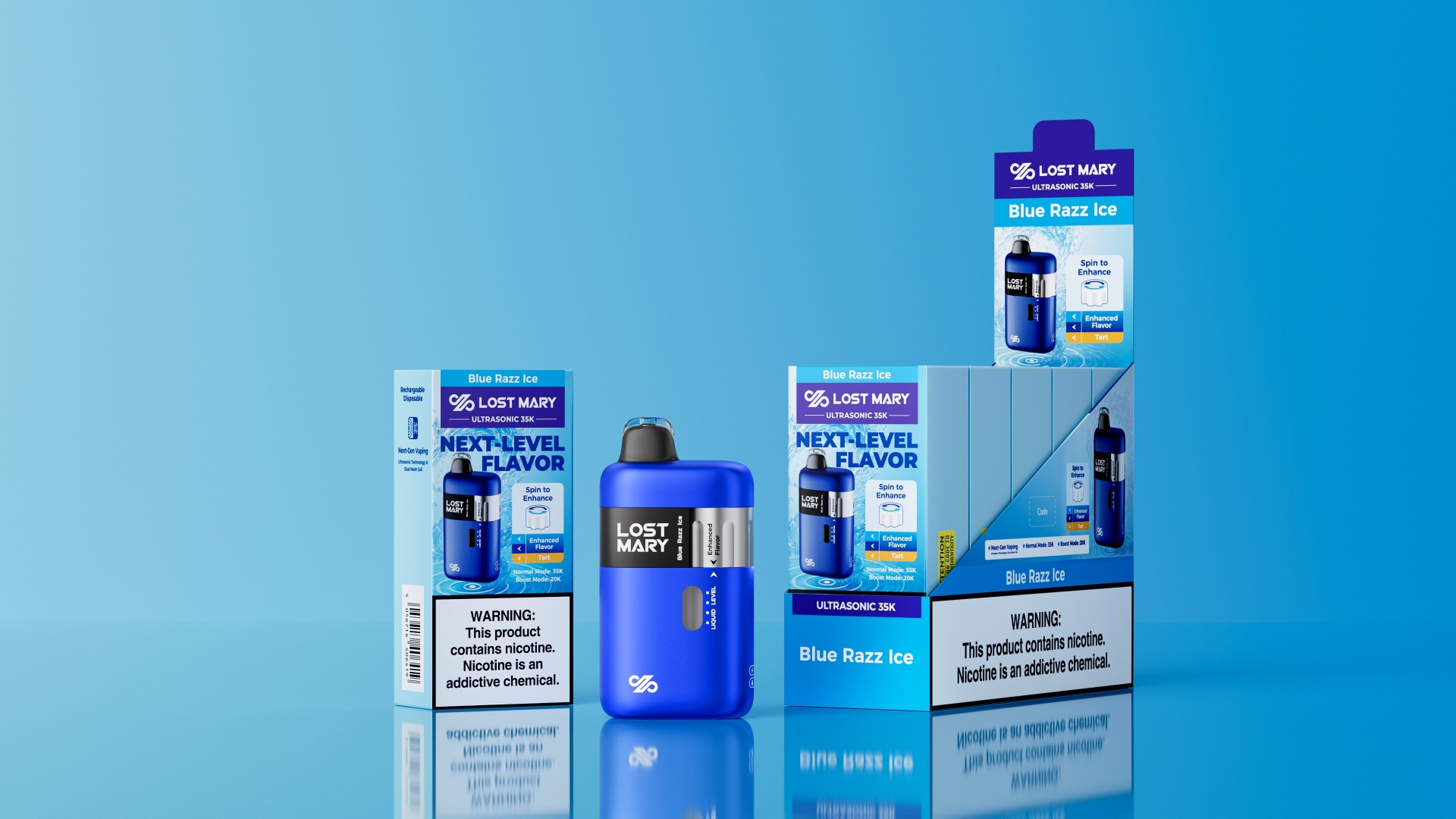 Lost Mary Ultrasonic 35K e-papieros, vape z technologią ultradźwiękową, futurystyczny e-papieros, elegancki vape - ultrasonic 35k