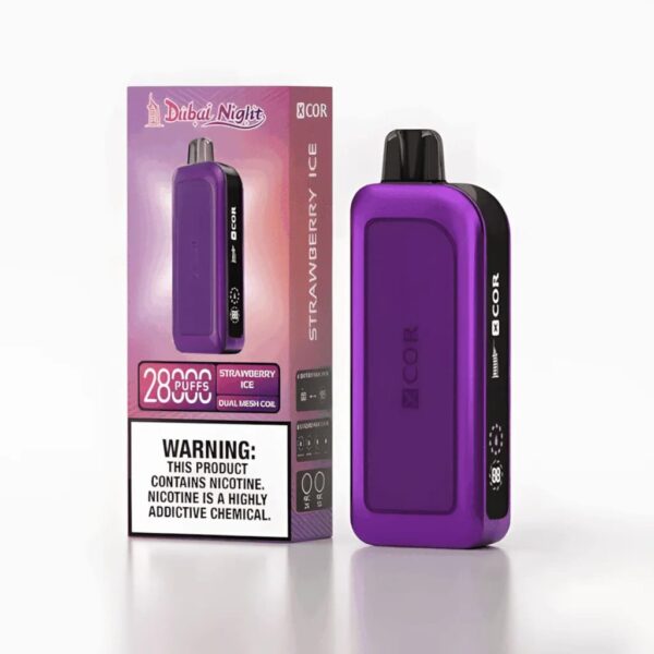 Xcor Dubai Night 28000 vape, luksusowy e-papieros Dubaj, smart display vape, instrucja obsługi e-papierosa - Xcor Dubai Night 28000 Puffs Jednorazowy Vape - Vapico Polska