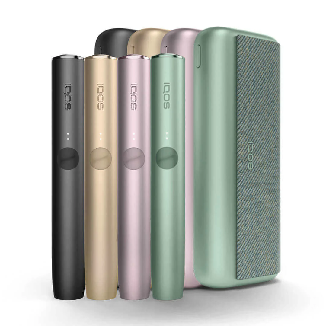 Różne modele urządzeń IQOS Iluma (Prime, Iluma, Iluma One) z wkładami Terea