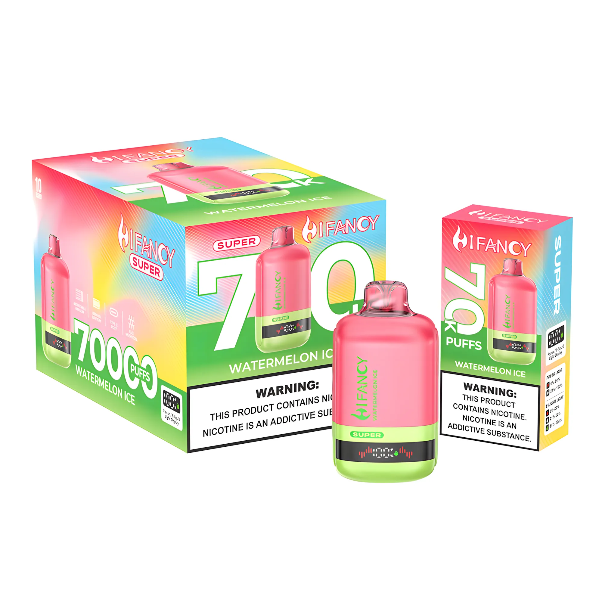 HiFancy Super 70000 Puffs - Watermelon Ice (Box)