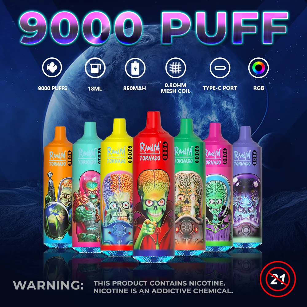 Fumot RandM Tornado 9000 Puffs - wariant Cool Mint
