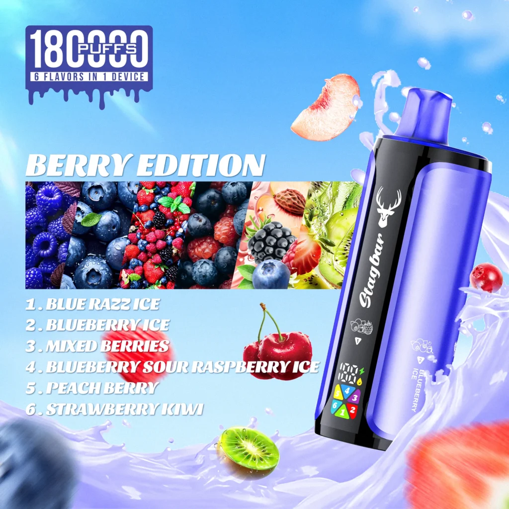 BERRY EDITION (Blue Razz Ice / Blueberry Ice / Mixed Berries / Blueberry Sour Raspberry Ice / Peach Berry / Strawberry Kiwi)