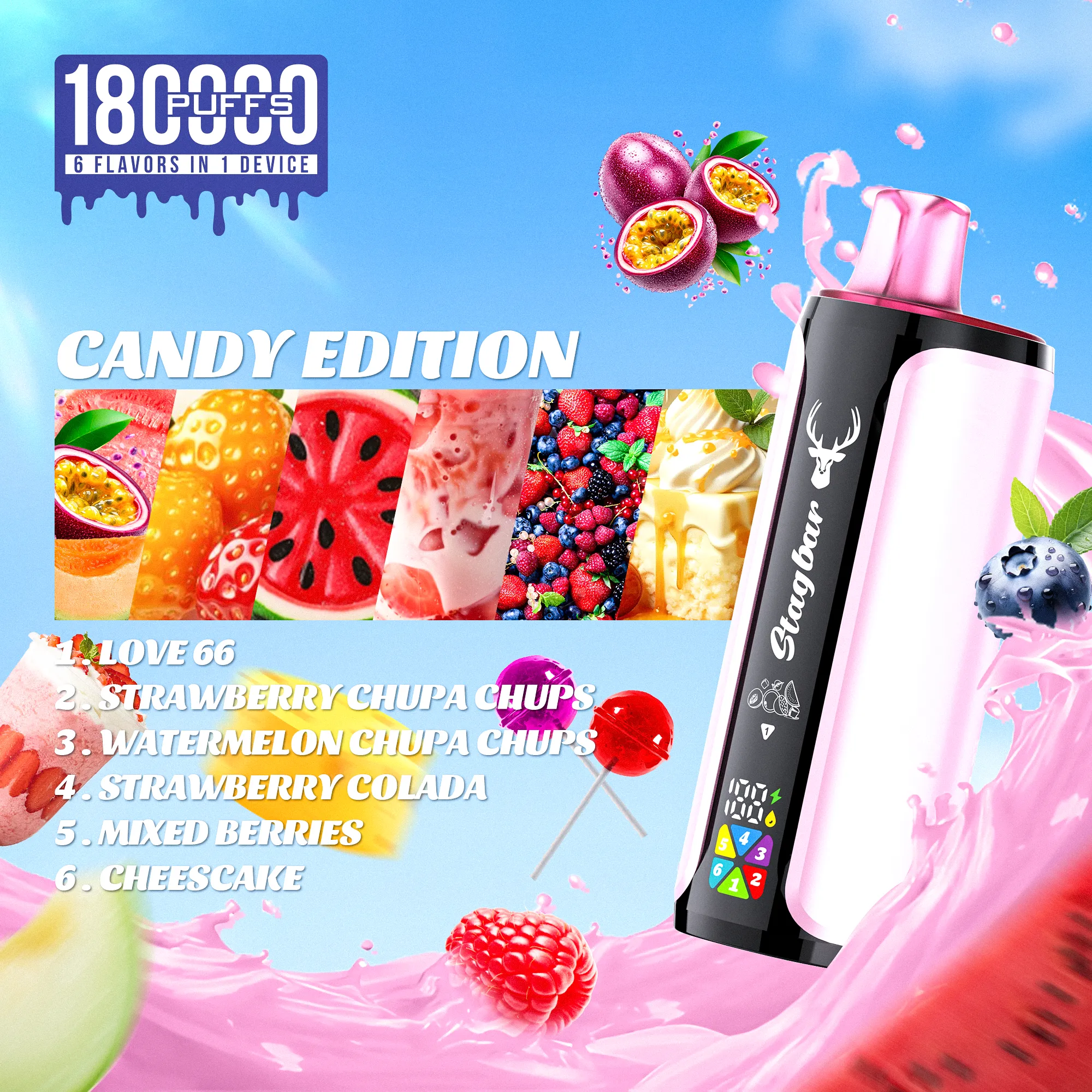 stag bar 6in1 180000 puffs