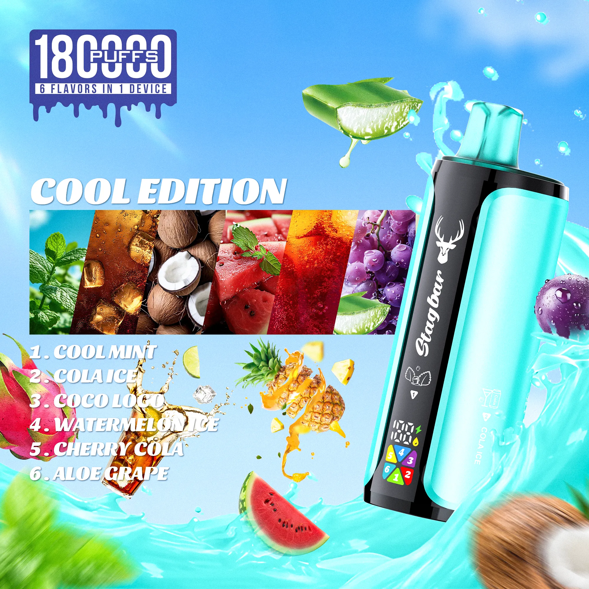 stag bar 6in1 180000 puffs