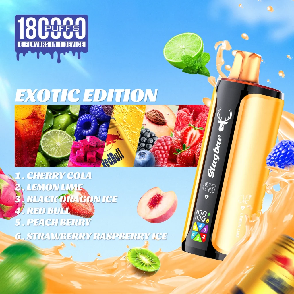 EXOTIC EDITION (Cherry Cola / Lemon Lime / Black Dragon Ice / Red Bull / Peach Berry / Strawberry Raspberry Ice)