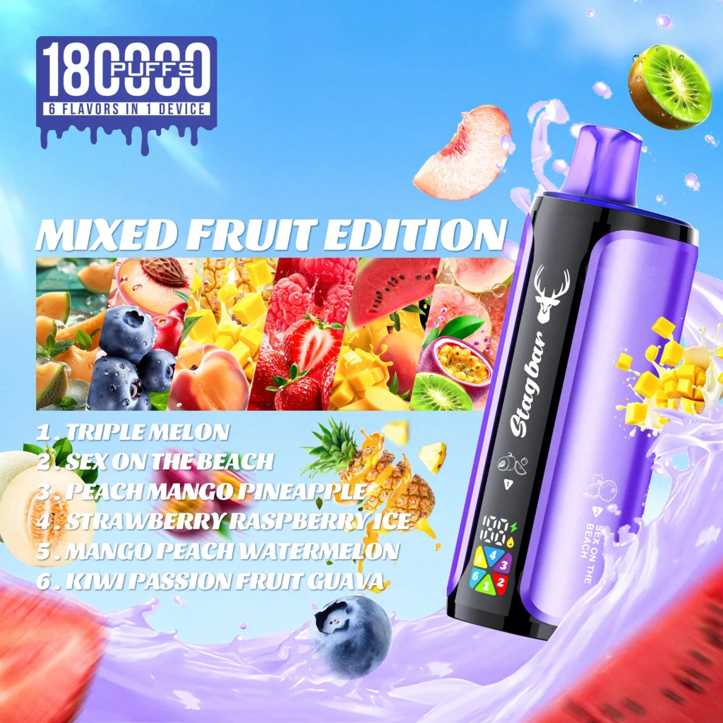 MIXED FRUIT EDITION (Triple Melon / Sex on the Beach / Peach Mango Pineapple / Strawberry Raspberry Ice / Mango Peach Watermelon / Kiwi Passion Fruit Guava)