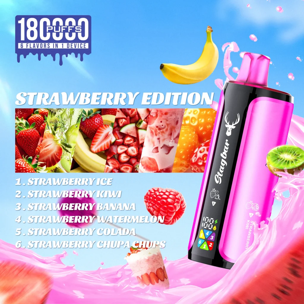 STRAWBERRY EDITION (Strawberry Ice / Strawberry Kiwi / Strawberry Banana / Strawberry Watermelon / Strawberry Colada / Strawberry Chupa Chups)