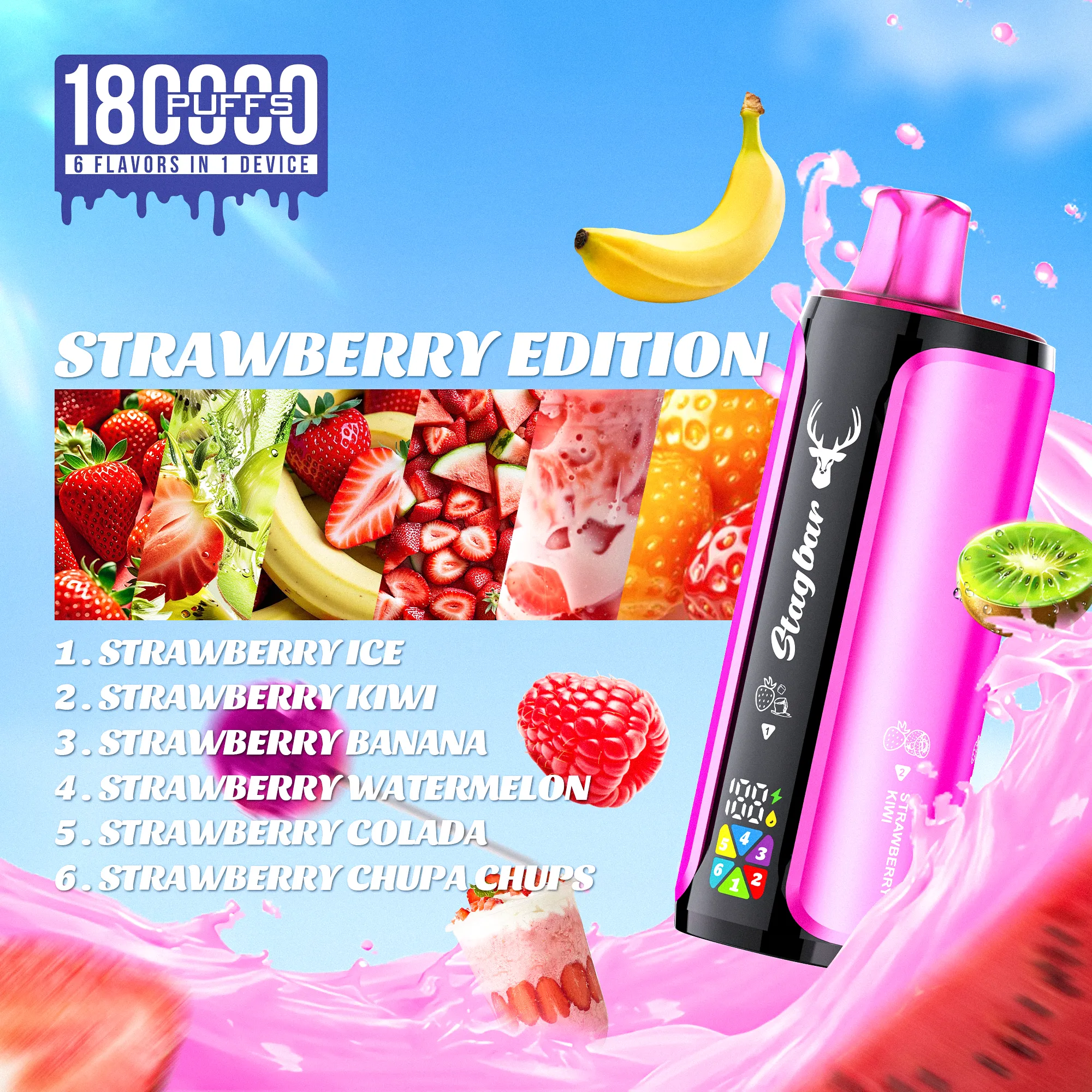 stag bar 6in1 180000 puffs