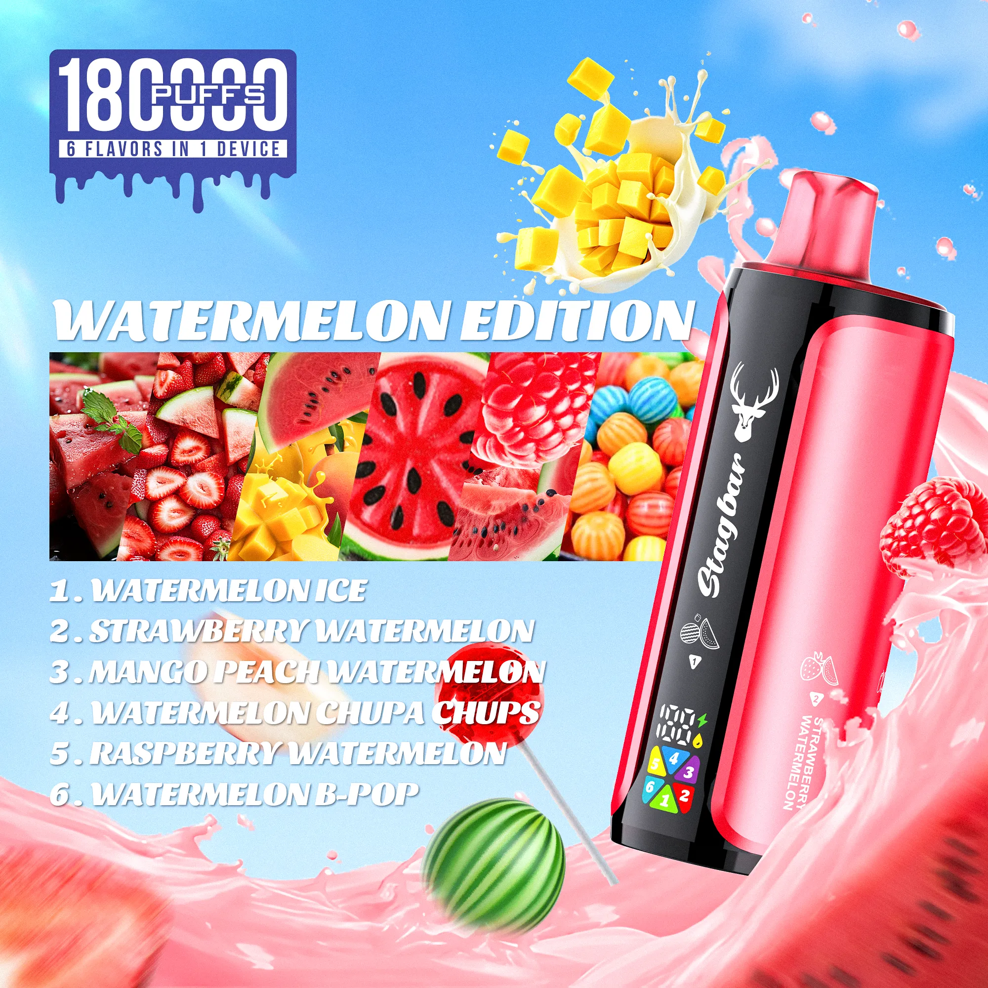stag bar 6in1 180000 puffs
